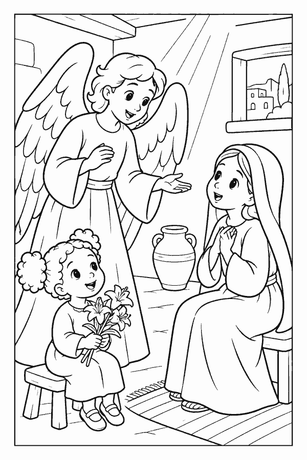 O anjo Gabriel visita Maria