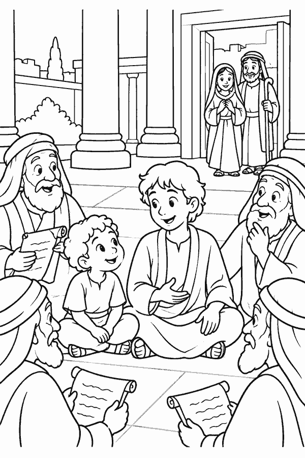 O menino Jesus no templo